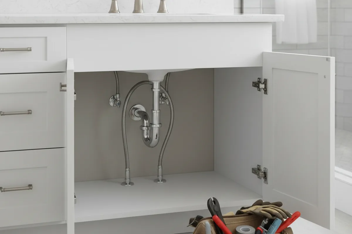 Finished fixture set after Gas Line Repair in Williamsburg